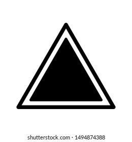 Triangle Icon Vector on white background. Flat and Trendy Sign Symbol Illustration. simple icon