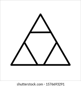 Triangle Icon Vector on a white background. Illustration of Sign Symbols. eps 10