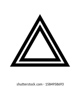 Triangle Icon Vector on white background. Flat and Trendy Sign Symbol Illustration. simple icon. editable icon.