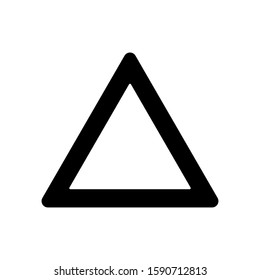 Triangle Icon Vector on white background. Flat and Trendy Sign Symbol Illustration. simple icon