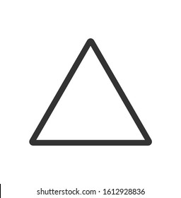 Triangle Icon Vector on white background. Flat and Trendy Sign Symbol Illustration. simple icon