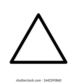 Triangle Icon Vector on white background. Flat and Trendy Sign Symbol Illustration. simple icon