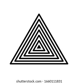 Triangle Icon Vector on white background. Flat and Trendy Sign Symbol Illustration