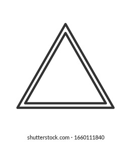 Triangle Icon Vector on white background. Flat and Trendy Sign Symbol Illustration