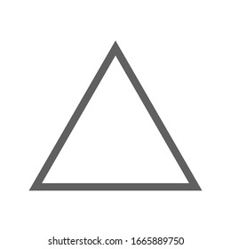 Triangle Icon Vector on white background. Flat and Trendy Sign Symbol Illustration. simple icon