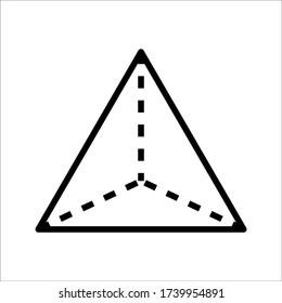 Triangle Icon Vector on white background. Flat and Trendy Sign Symbol Illustration