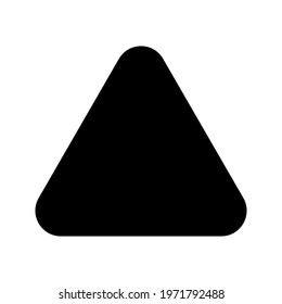 Triangle Icon Vector on white background color editable