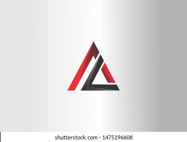 Triangle icon vector sign and symbol design illustration