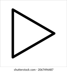Triangle icon vector sign symbol, on white background.