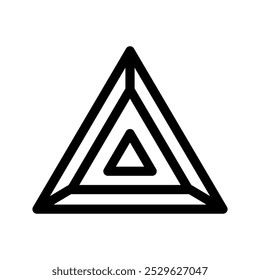 Ilustración de diseño de símbolo de Vector de icono de triángulo