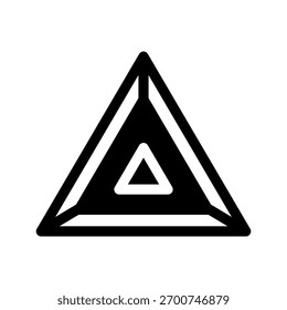 Ilustración de diseño de símbolo de Vector de icono de triángulo