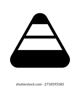 Ilustración de diseño de símbolo de Vector de icono de triángulo