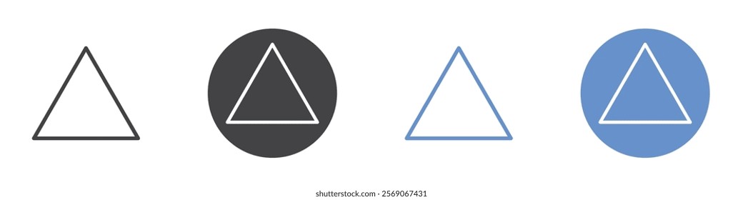 Triangle icon vector symbol outline sign