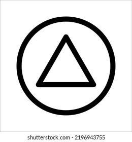 Signo de símbolo del vector del icono Triángulo