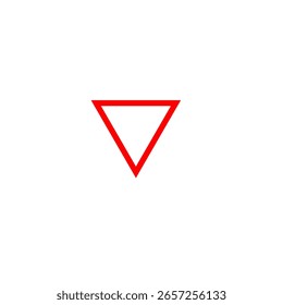 Advertencia de icono de triángulo. Forma de contorno rojo. Señal de alerta de peligro. Símbolo de atención de Vector.