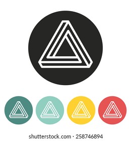 triangle icon.vector illustration.