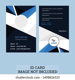 Triangle ID card template design.