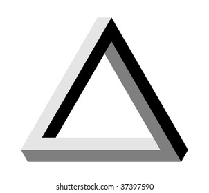 Triangle illusion Penrose VECTOR