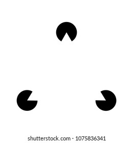 Triangle illusion vector