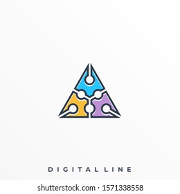 Triangle Illustration Vector Design template. Suitable for Creative Industry, Multimedia, entertainment, Educations, Shop, and any related business