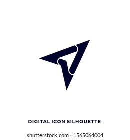 Triangle Illustration Vector Template, Suitable for Creative Industry, Multimedia, entertainment, Educations, Shop, and any related business