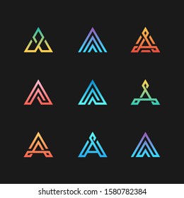 Triangle Illustration Vector Template. Suitable for Creative Industry, Multimedia, entertainment, Educations, Shop, and any related business