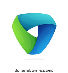 Triangle infinite loop logo.