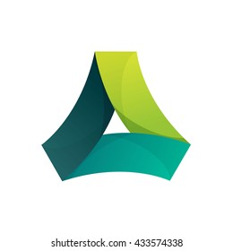 Triangle infinite loop logo.