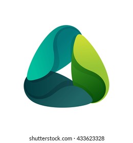 Triangle infinite loop logo.