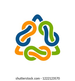 Triangle Infinity Logo Design Template