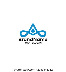 Triangle Infintiy Logo Design Vector