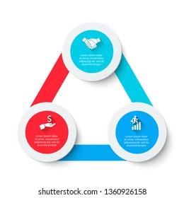 Triangle Infographic With 3 Options. Abstract Diagram For Presentation.