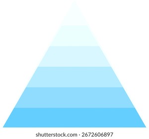 Triângulo Infográfico. Forma De Triângulo De Gradiente Azul Abstrato. Ilustração do vetor da pirâmide azul do gradiente.