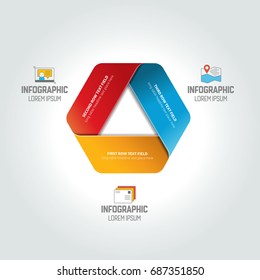 Triangle infographic, chart, scheme.