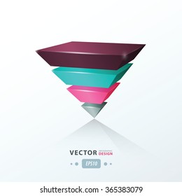 triangle infographic template   black, pink, Purple, blue color