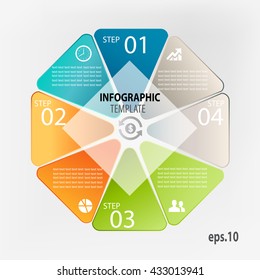 Triangle infographic template for business. Vector Illustration. EPS10. 
