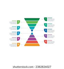 triangle infographic template. eight option informational templates. business, web, magazine, internet, annual report infographic template