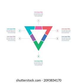 triangle infographic template. six step briefing template. annual report, internet, magazine, web infographic template. business infographic template