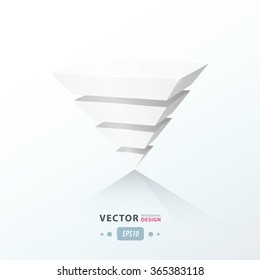 triangle infographic template White Color