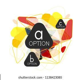 Triangle infographics design layout, trendy abstract background layout template for info business presentation, options app wallpaper banner, poster or wallpaper. Vector illustration
