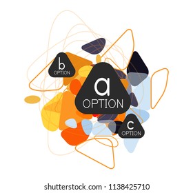 Triangle infographics design layout, trendy abstract background layout template for info business presentation, options app wallpaper banner, poster or wallpaper. Vector illustration