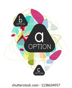 Triangle infographics design layout, trendy abstract background layout template for info business presentation, options app wallpaper banner, poster or wallpaper. Vector illustration