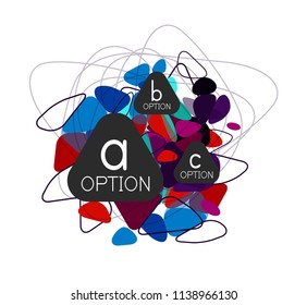 Diseño de infografías de triángulo, plantilla de diseño de fondo abstracto de moda para la presentación de información de negocios, banner de fondo de pantalla de aplicación, afiche o fondo de pantalla. Ilustración del vector
