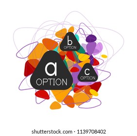 Diseño de infografías de triángulo, plantilla de diseño de fondo abstracto de moda para la presentación de información de negocios, banner de fondo de pantalla de aplicación, afiche o fondo de pantalla. Ilustración del vector