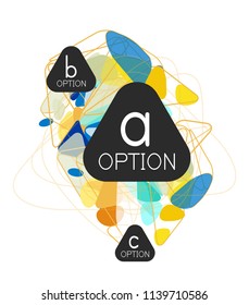 Diseño de infografías de triángulo, plantilla de diseño de fondo abstracto de moda para la presentación de información de negocios, banner de fondo de pantalla de aplicación, afiche o fondo de pantalla. Ilustración del vector