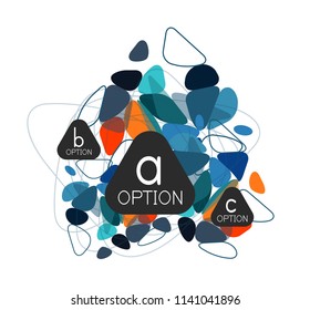Triangle infographics design layout, trendy abstract background layout template for info business presentation, options app wallpaper banner, poster or wallpaper. Vector illustration