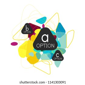 Triangle infographics design layout, trendy abstract background layout template for info business presentation, options app wallpaper banner, poster or wallpaper. Vector illustration