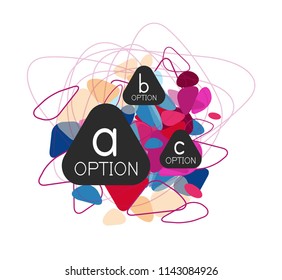 Diseño de infografías de triángulo, plantilla de diseño de fondo abstracto de moda para la presentación de información de negocios, banner de fondo de pantalla de aplicación, afiche o fondo de pantalla. Ilustración del vector