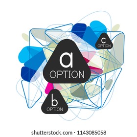 Triangle infographics design layout, trendy abstract background layout template for info business presentation, options app wallpaper banner, poster or wallpaper. Vector illustration