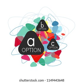 Triangle infographics design layout, trendy abstract background layout template for info business presentation, options app wallpaper banner, poster or wallpaper. Vector illustration